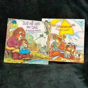 A set of two Vintage 1980s Mercer  Mayer books that include vinyl records